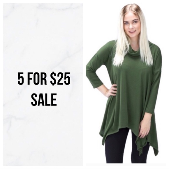 Tops - ⏳LAST ONE⏳Olive Cowl Neck Top